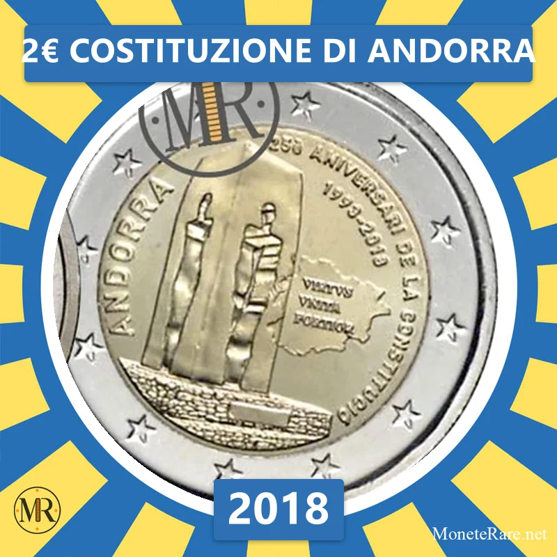 Andorra 2€ Constitution of Andorra 2018 (coin photo)