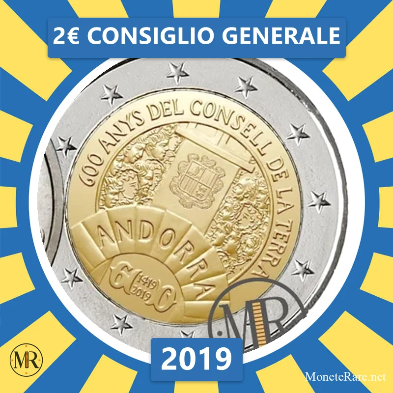 Andorra 2€ Consiglio Generale 2019 (coin photo)