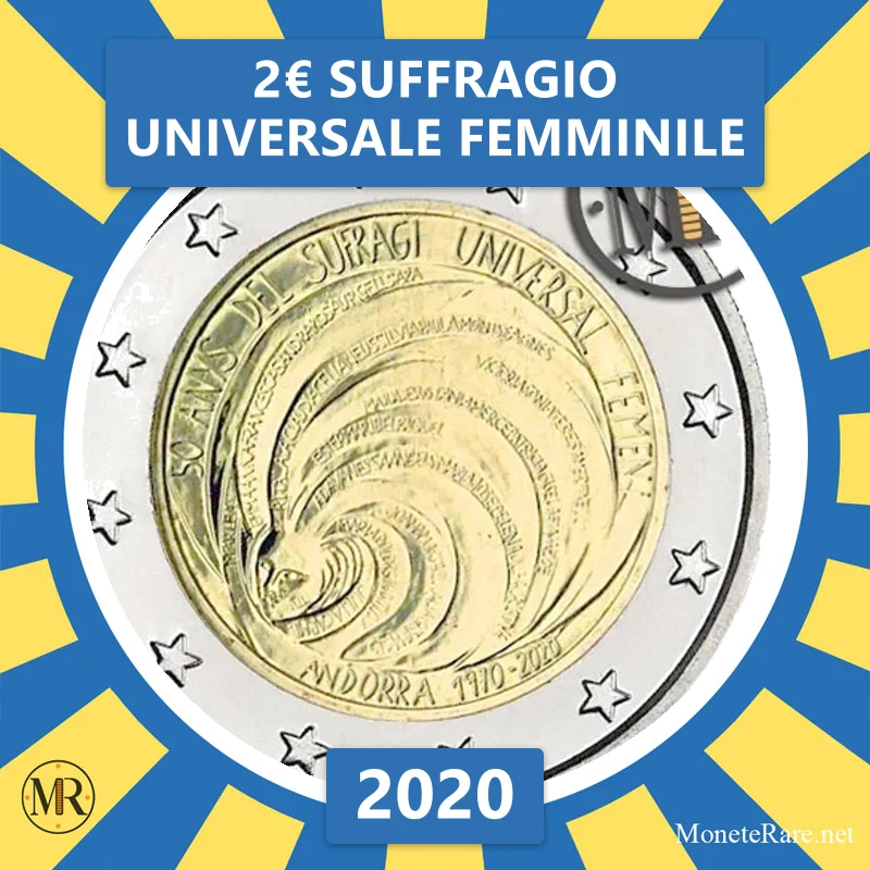 Andorra 2€ Suffragio Universale Femminile 2020 (coin photo)