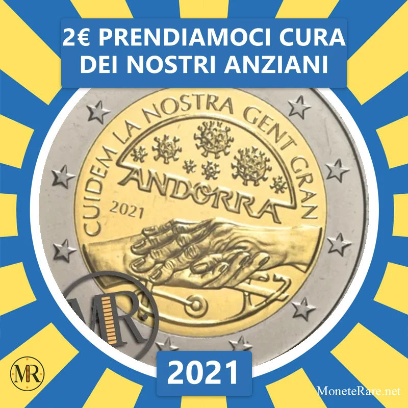 Andorra 2€ Let's Take Care of Our Elders 2021 (coin photo)