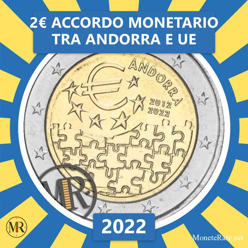 Andorra 2€ Accordo monetario tra Andorra e UE 2022 (coin photo)
