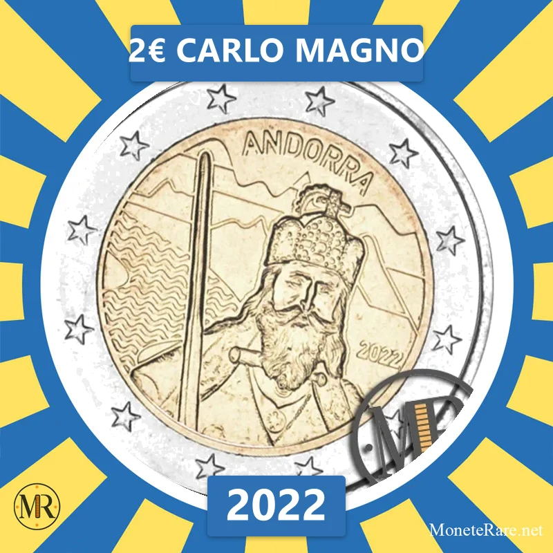 Andorra 2€ Carlo Magno 2022 (coin photo)