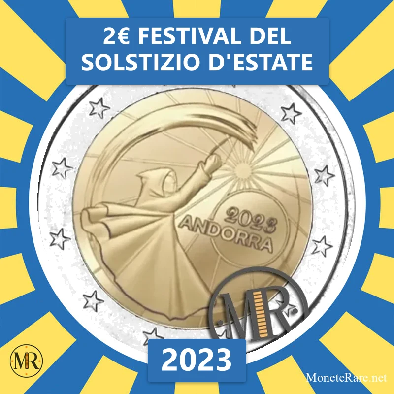 Andorra 2€ Summer Solstice Festival 2023 (coin photo)
