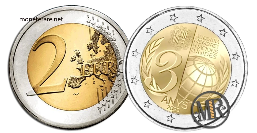 2 Euro Commemorative Andorra 2023 UN Membership