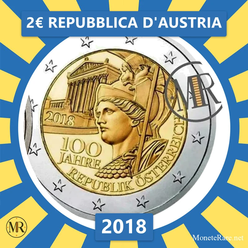 Austria 2€ Repubblica d'Austria 2018 (coin photo)