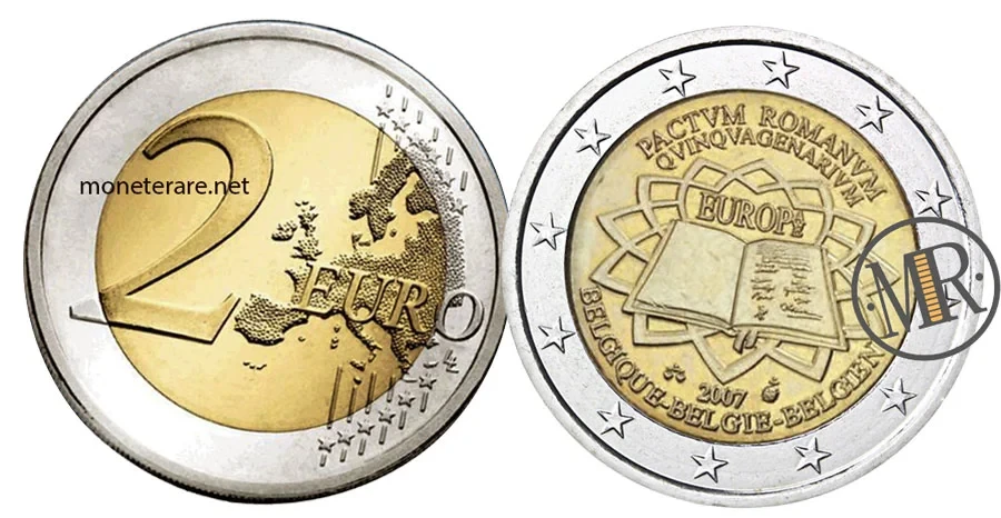 2 Euro Commemorative Belgium 2007 Treaties of Rome