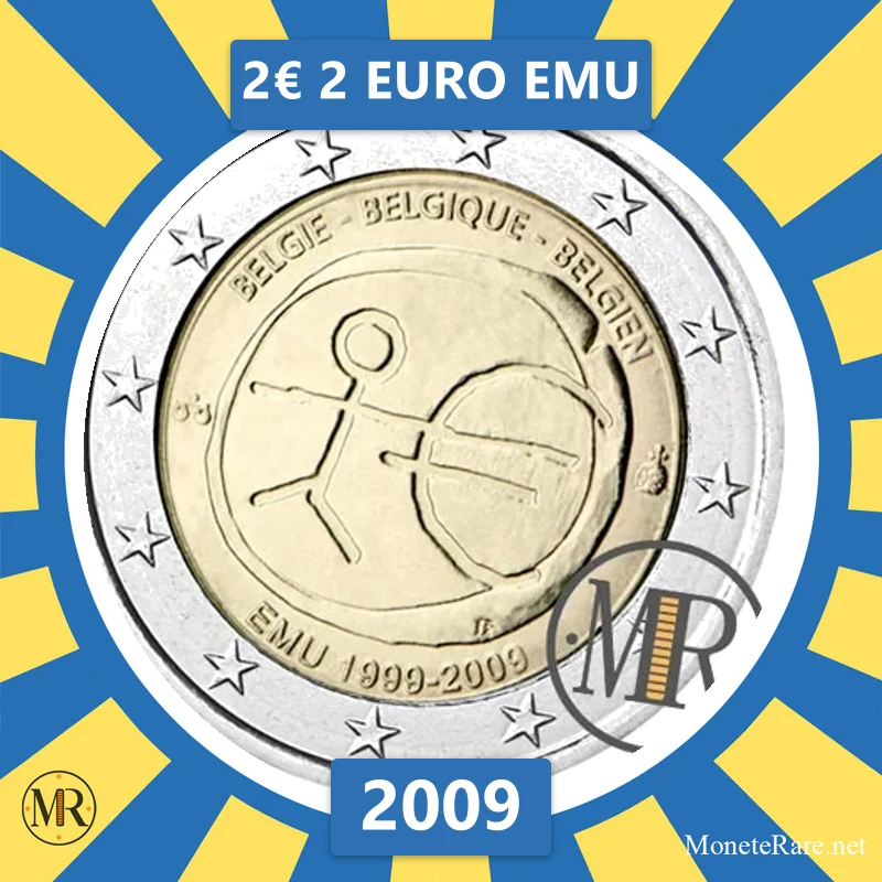 Belgium 2€ 2 Euro EMU 2009 (coin photo)