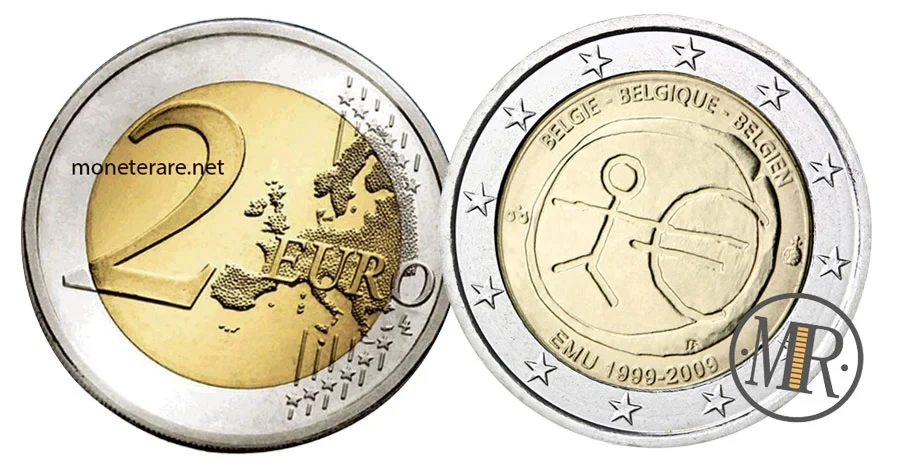 2 Euro Commemorative Belgium 2009 Economic and Monetary Union