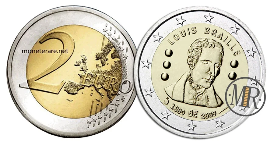 2 Euro Commemorative Belgium 2009 Louis Braille