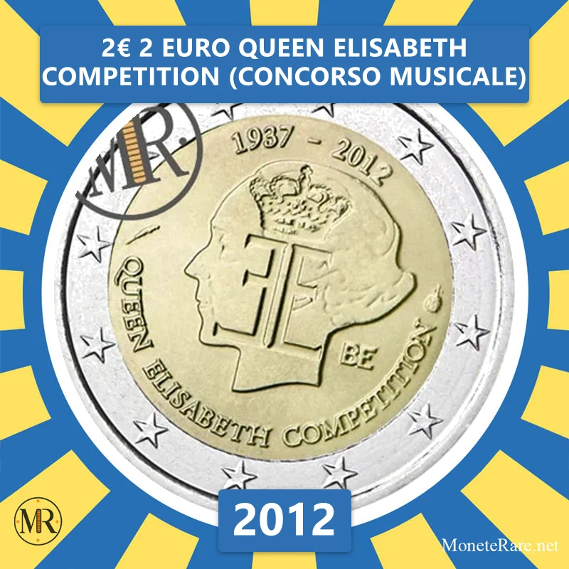 Belgium 2€ 2 Euro Queen Elisabeth Competition (Concorso Musicale) 2012 (coin photo)