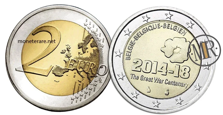 2 Euro Belgium 2014 Commemorative World War I