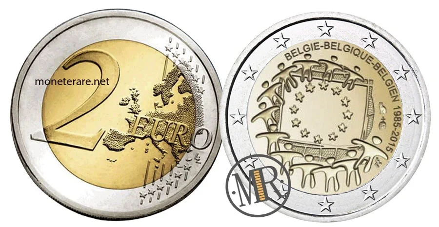 2 Euro Commemorative Belgium 2015 European Flag