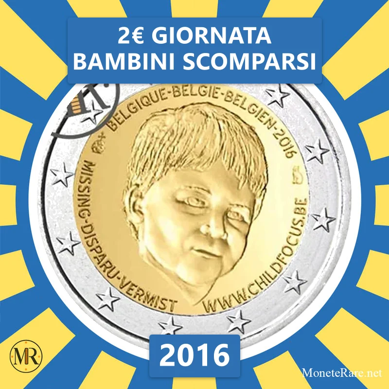 Belgium 2€ Giornata Bambini scomparsi 2016 (coin photo)