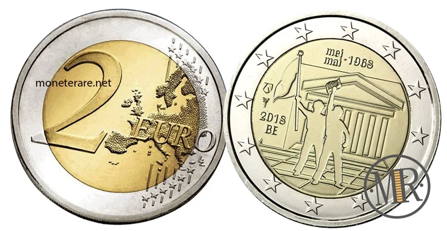 2 Euro Belgium 2018 Commemorative Student Revolt 1968