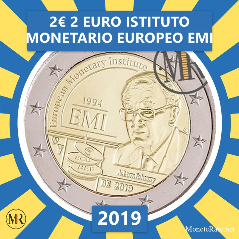 Belgium 2€ 2 Euro European Monetary Institute 2019 (coin photo)