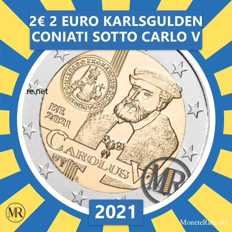 Belgium 2€ 2 Euro Karlsgulden minted under Charles V 2021 (coin photo)