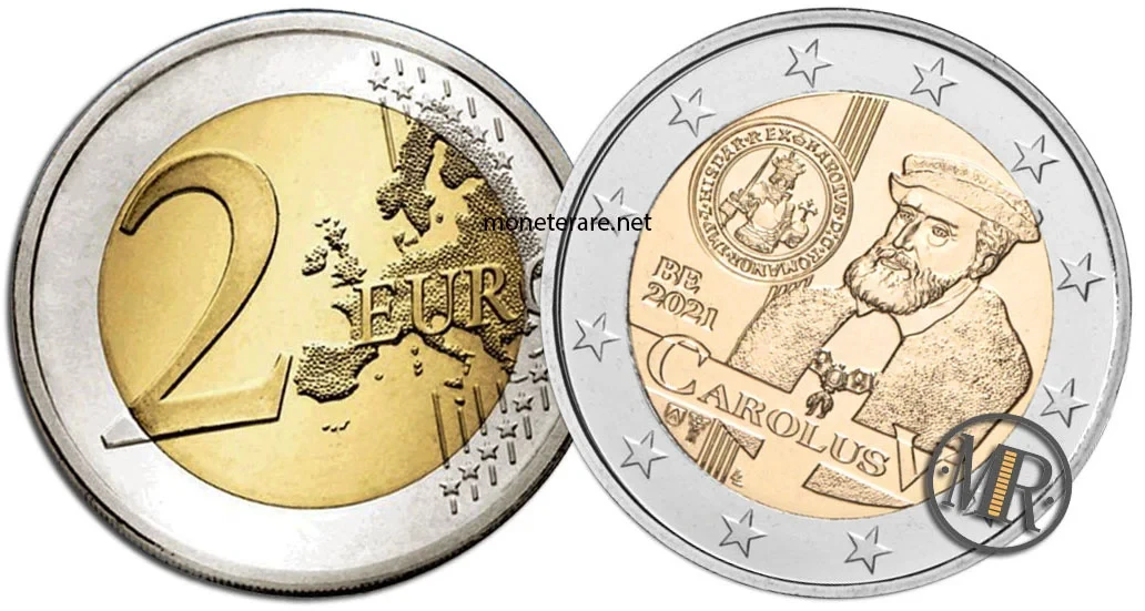 2 Euro Commemorative Belgium 2021 Karlsgulden minted under Charles V