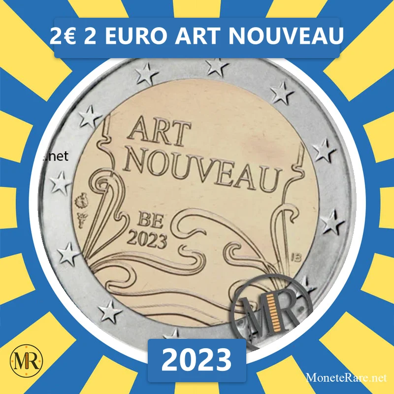 Belgium 2€ 2 Euro Art Nouveau 2023 (coin photo)