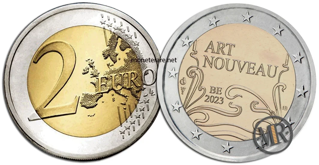 2 Euro Commemorative Belgium 2023 Art Nouveau