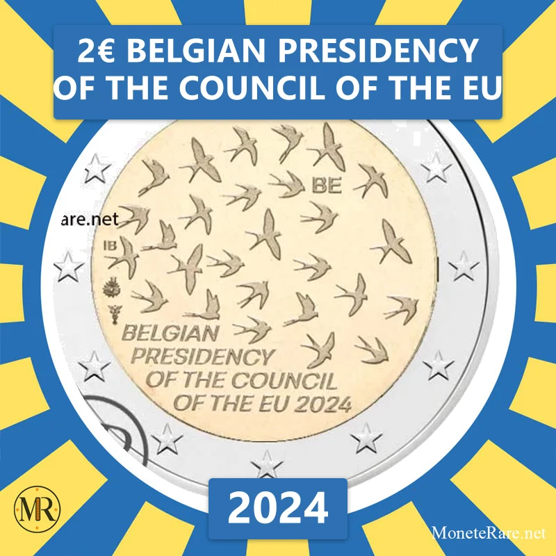 Belgium 2€ Belgian Presidency of the Council of the EU 2024 (coin photo)