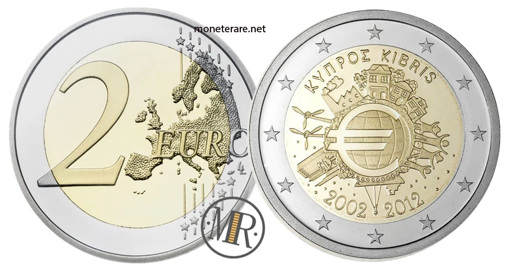 Cyprus €2 commemorative 2012 – 10 years of euro cash
