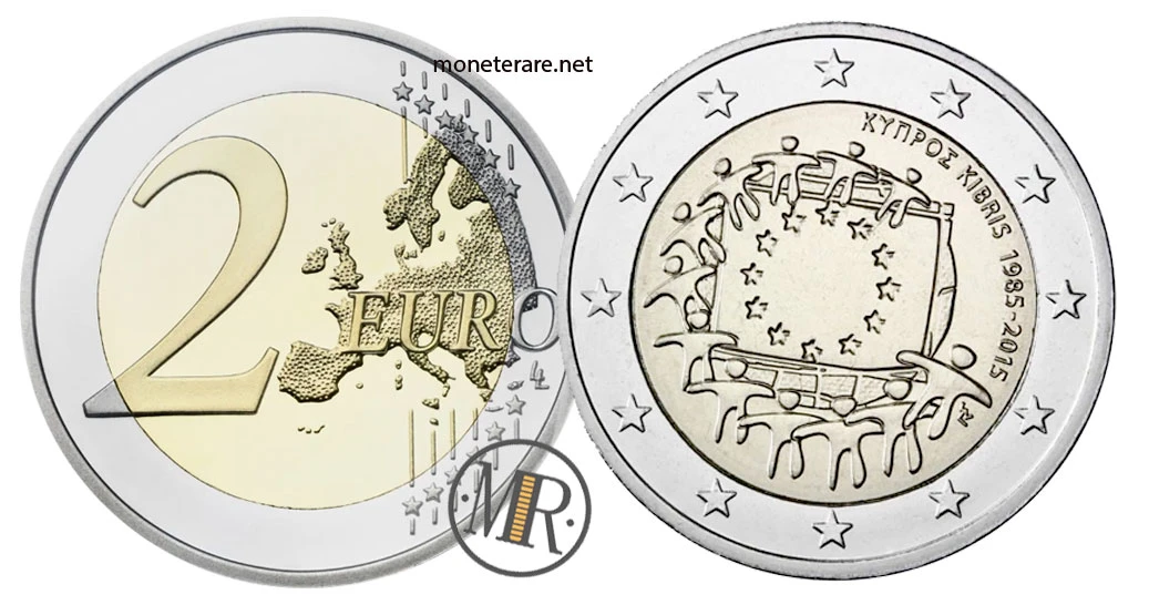 Cyprus €2 commemorative 2015 – 30 years European flag