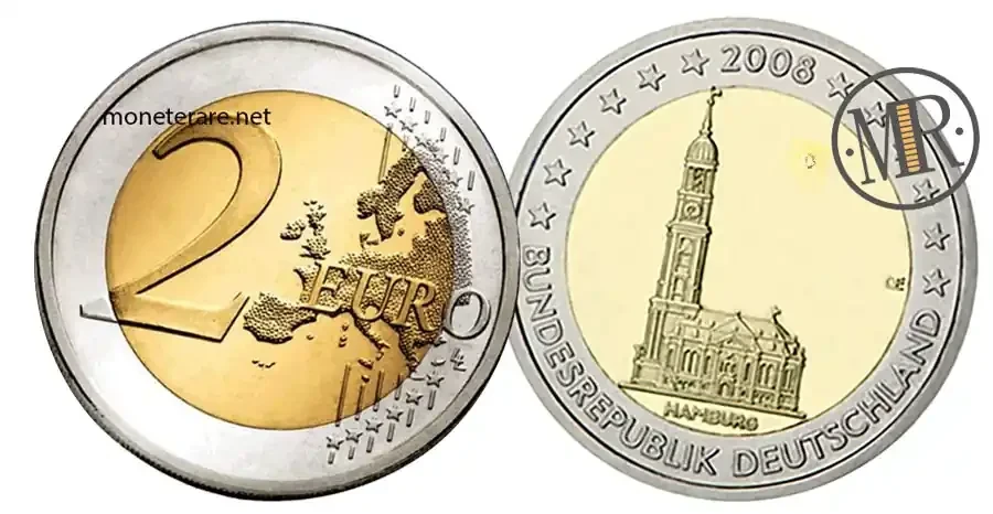 2 Euro Commemorative 2008 St. Michael's Church in Hamburg