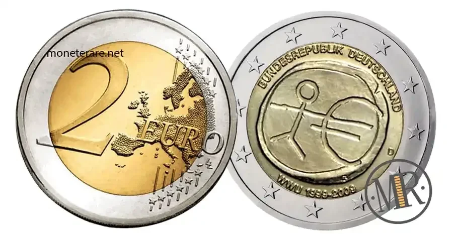 2 Euro Commemorative Germany 2009 Economic and Monetary Union EMU