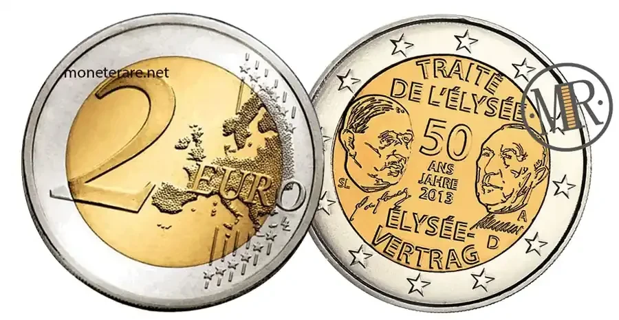 2 Euro Commemorative 2013 Germany Treaty of Elysée