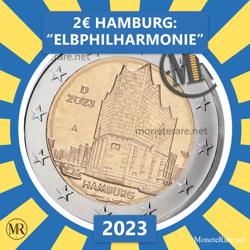 Estonia 2€ Hamburg: “Elbphilharmonie” 2023 (coin photo)
