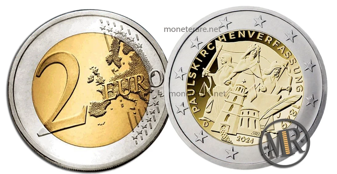 2 Euro Commemorative Germany 2024 Constitution of Frankfurt