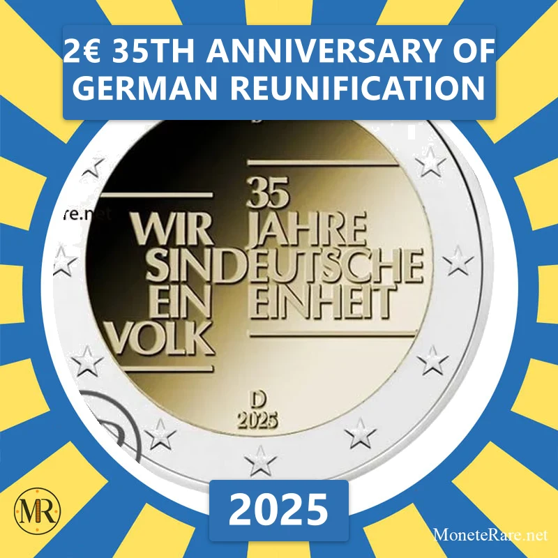 Estonia 2€ 35th anniversary of German reunification 2025 (coin photo)
