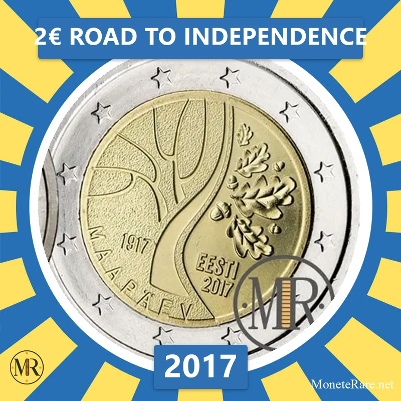 Estonia 2€ Road to Independence 2017 (coin photo)