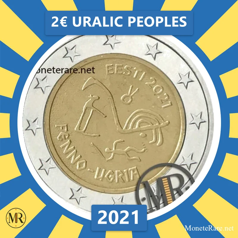 Estonia 2€ Uralic Peoples 2021 (coin photo)