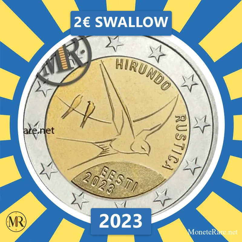 Estonia 2€ Swallow 2023 (coin photo)