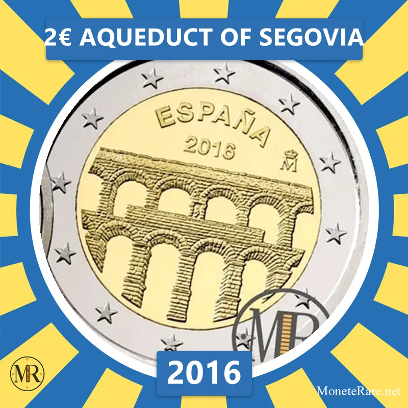 Estonia 2€ Aqueduct of Segovia 2016 (coin photo)