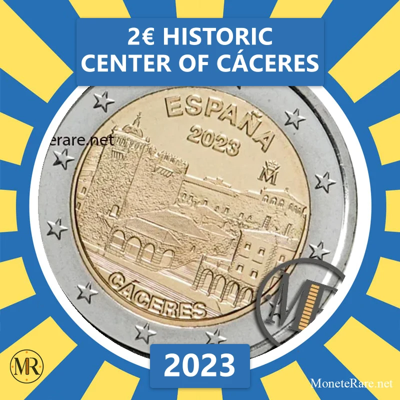 Estonia 2€ Historic Center of Cáceres 2023 Estonia 2€ Historic Center of Cáceres 2023 (coin photo)