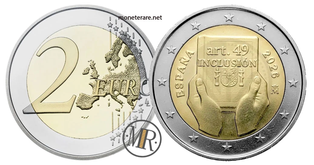 Spain €2 commemorative 2026 – Spagna e Disabilità — tutela, diritti e inclusione