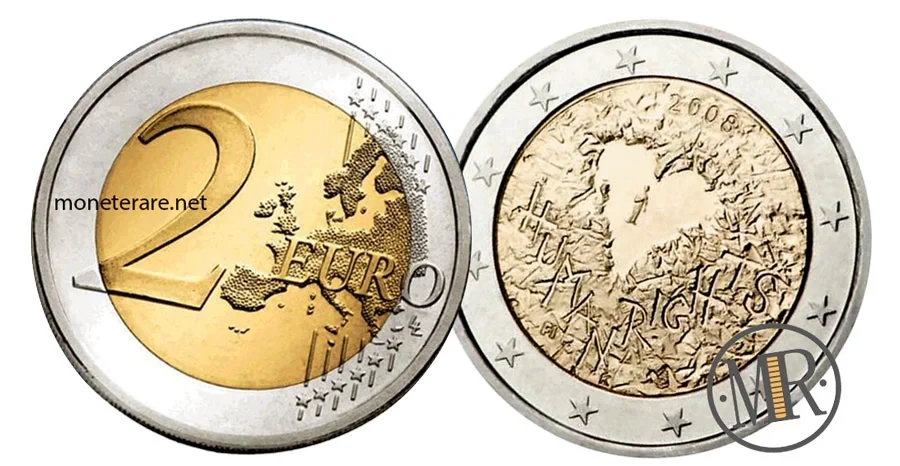 2 Euro Commemorative Finland 2008 - Declaration of Human Rights