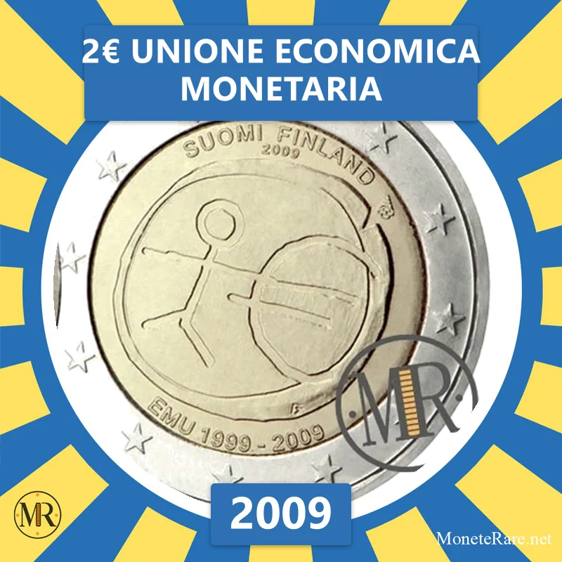 Finland 2€ Economic and Monetary Union 2009 Finland 2€ Economic and Monetary Union 2009 (coin photo)