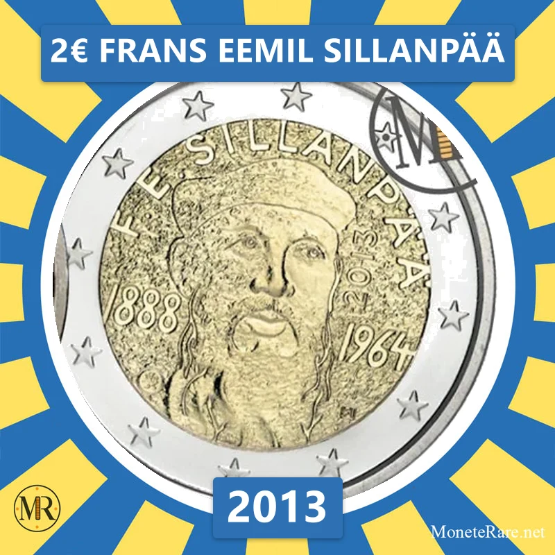 Finland 2€ Frans Eemil Sillanpää 2013 Finland 2€ Frans Eemil Sillanpää 2013 (coin photo)