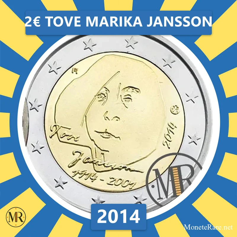 Finland 2€ Tove Marika Jansson 2014 (coin photo)