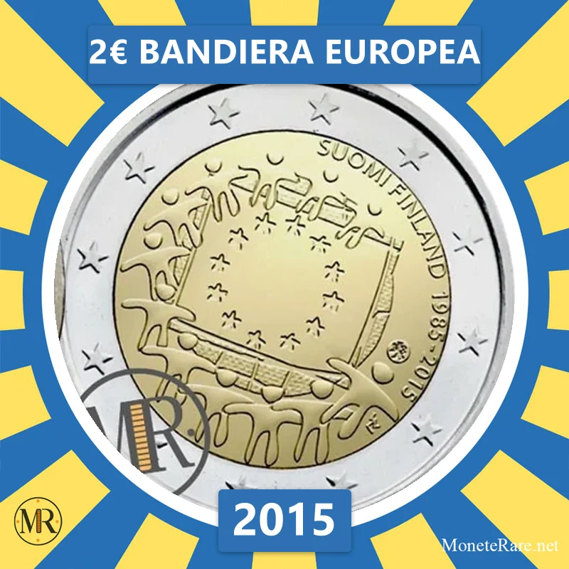 Finland 2€ European Flag 2015 (coin photo)