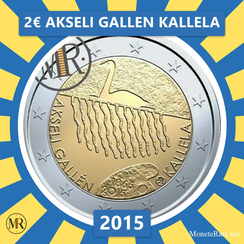 Finland 2€ Akseli Gallen Kallela 2015 (coin photo)