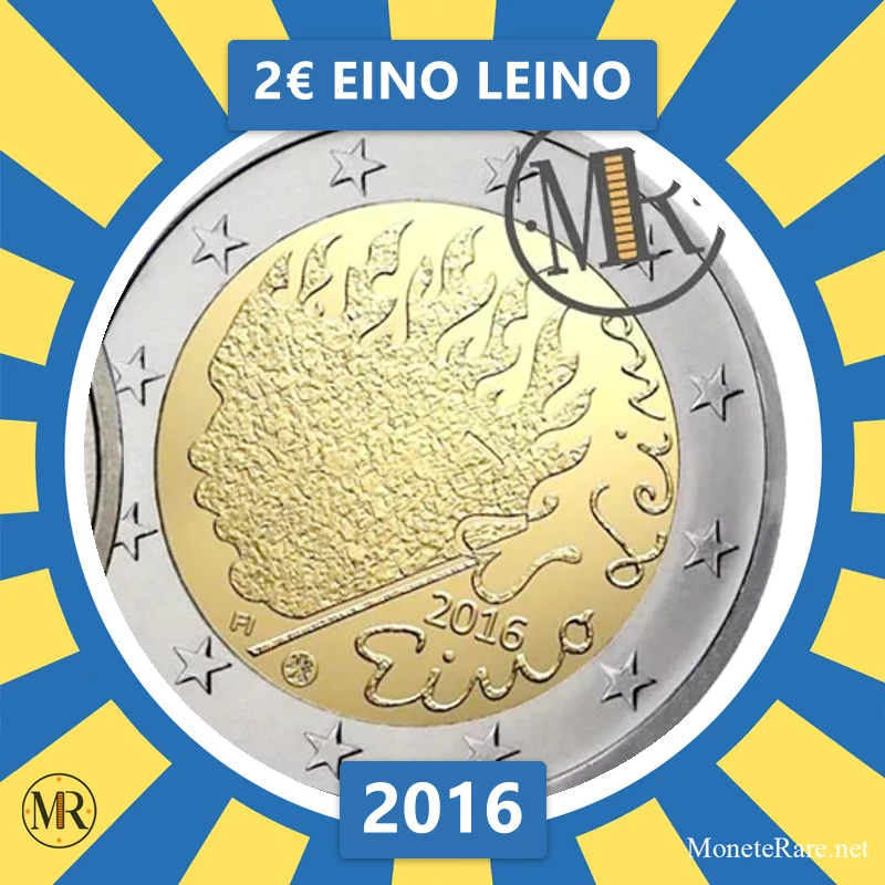 Finland 2€ Eino Leino 2016 (coin photo)