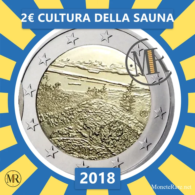 Finland 2€ Sauna Culture 2018 (coin photo)