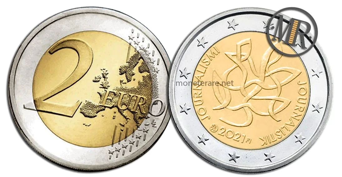 2 Euro Commemorativi Finlandia 2021 Giornalismo e Democrazia