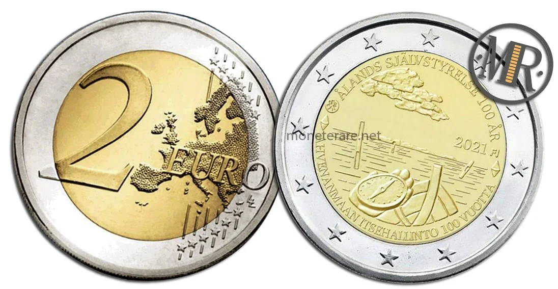 2 Euro Commemorativi Finlandia 2021 Isole Åland