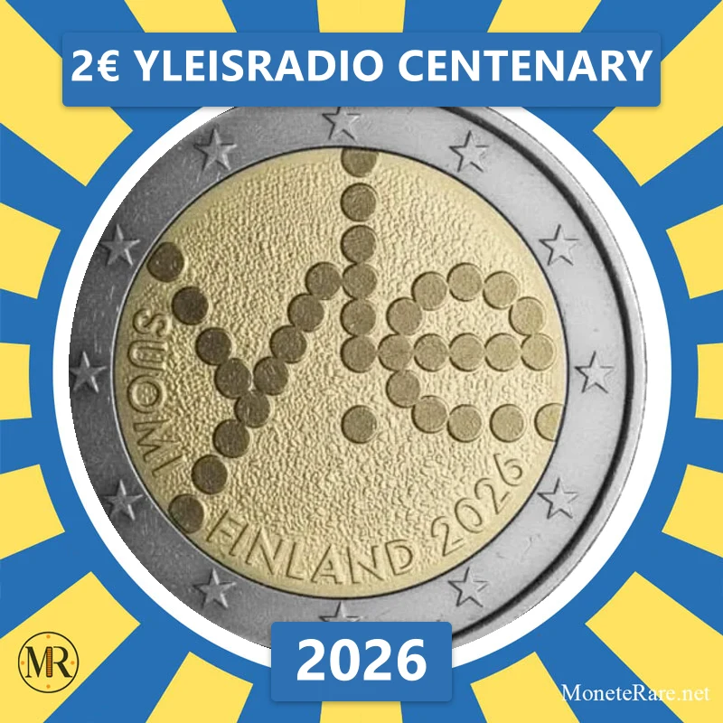 Finland 2€ Yleisradio centenary 2026 (coin photo)
