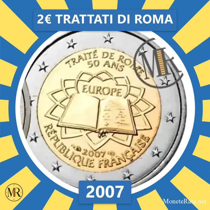 France 2€ Treaties of Rome 2007 (coin photo)